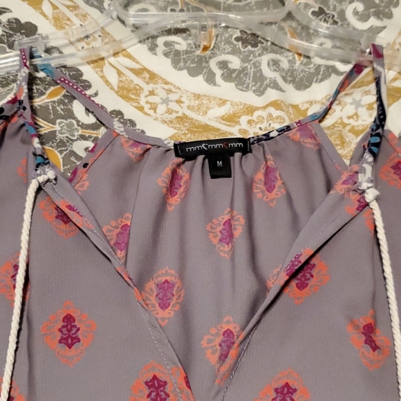 Colorful Racerback Tank with Tassels - Picture 2 of 3